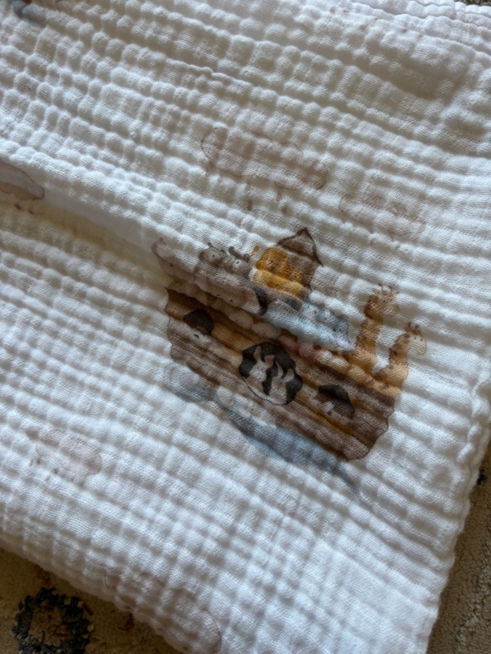Noah’s Ark Cotton Muslin Blanket